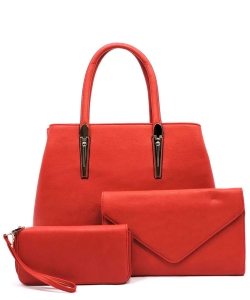 3-in-1 Top Handle Handbag Set AD2678 RED